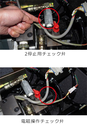 2停止用チェック弁・電磁操作チェック弁